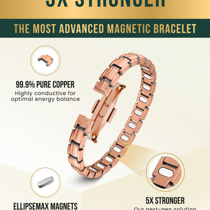 EllipseMAX Magnetic Copper Bracelet for Women