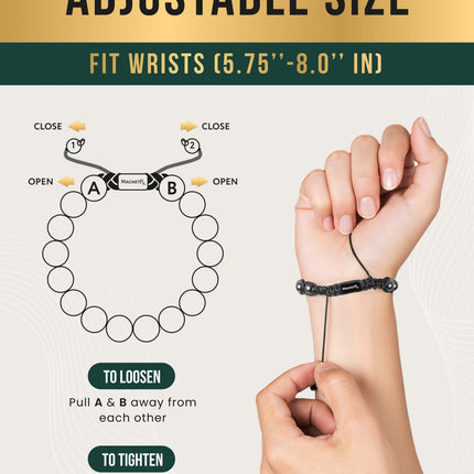 High Power Magnetic Hematite Bracelet Bali Style
