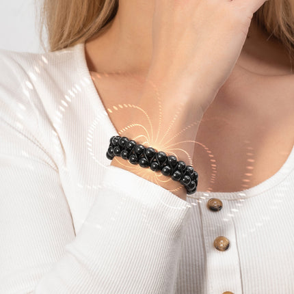 High Power Magnetic Hematite Bracelet Double Row