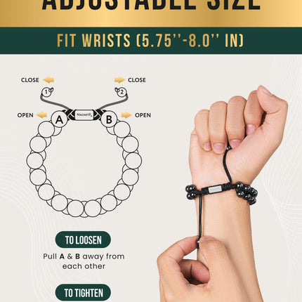 High Power Magnetic Hematite Bracelet Double Row