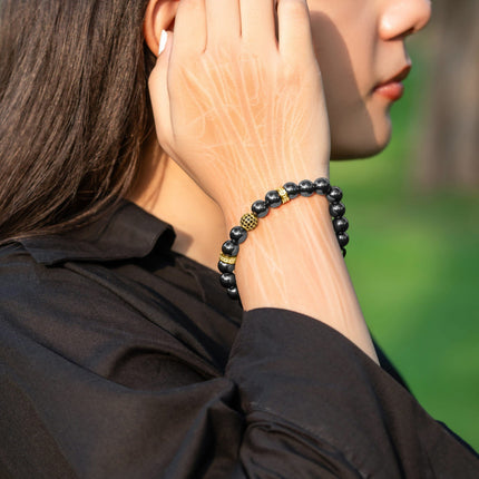 High Power Magnetic Hematite Bracelet Gold Zeus