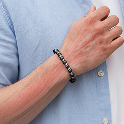 High Power Magnetic Hematite Bracelet Silver Titan