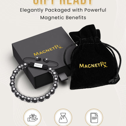 High Power Magnetic Hematite Bracelet Silver Titan