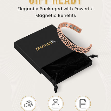 Link Chain Inlay Copper Cuff Magnetic Therapy Bracelet for Men & Women