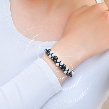 Magnetic Hematite & Moonstone Beaded Bracelet for Women