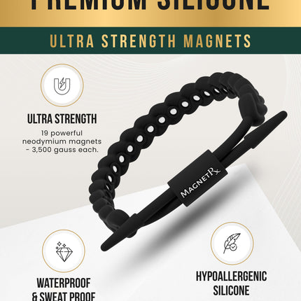 Magnetic Silicone Golf Bracelets (Braided)