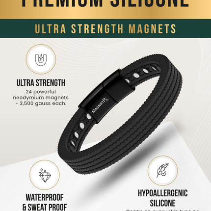 Magnetic Silicone Golf Bracelets (Classic)