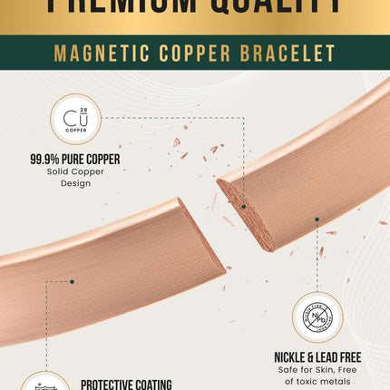 Magnetic Therapy Copper Cuff Bracelet