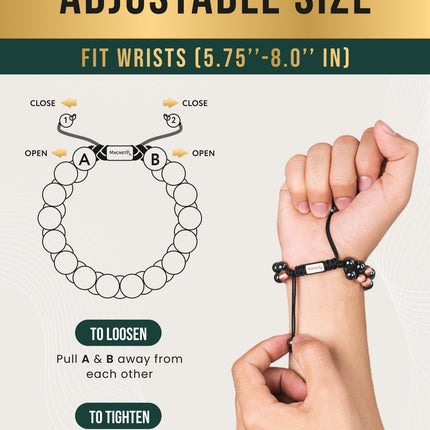 MAX Strength Magnetic Hematite & Copper Bracelet (Double Row)