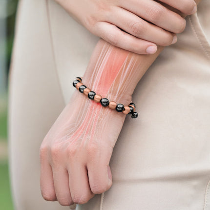 MAX Strength Magnetic Hematite & Copper Bracelet (Single Row)