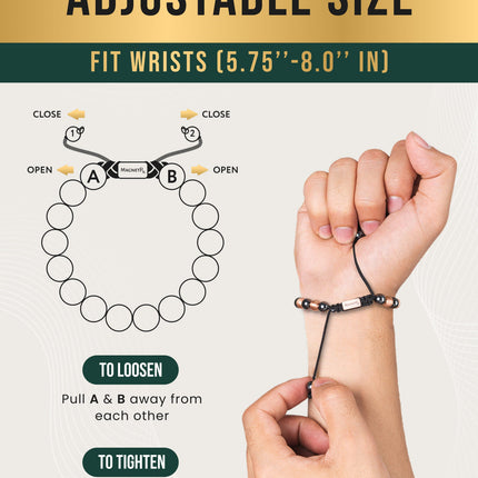 MAX Strength Magnetic Hematite & Copper Bracelet (Single Row)