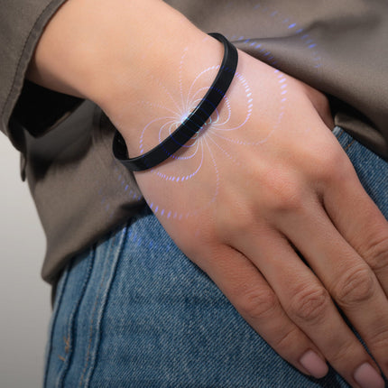 Men’s Magnetic Bracelet Cuff (Brushed Black)