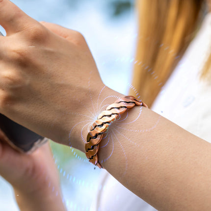 Rugged Twist Copper Magnetic Therapy Bracelet Bangle