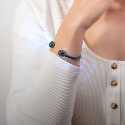 Twisted Cable Magnetic Bracelet Cuff (Gunmetal)
