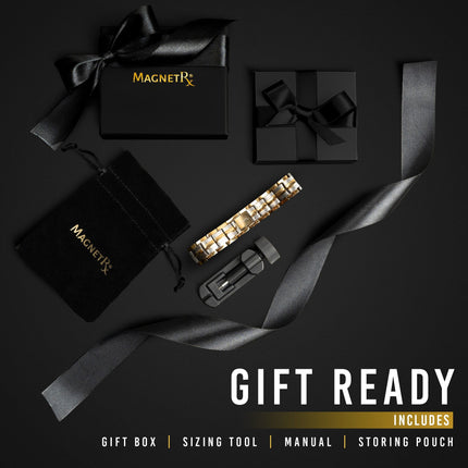 Ultra Strength Magnetic Therapy Bracelet Silver & Gold Classic