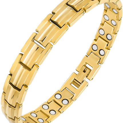Women's Ultra Strength Gold Titanium Magnetic Therapy Bracelet