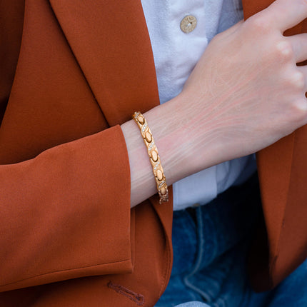 Women's Ultra Strength Magnetic Bracelet Crystal XO (Rose Gold)