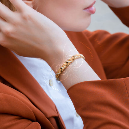Women's Ultra Strength Magnetic Bracelet Crystal XO (Rose Gold)