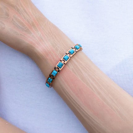 Women's Ultra Strength Pure Copper Magnetic Bracelet (Classic Turquoise)
