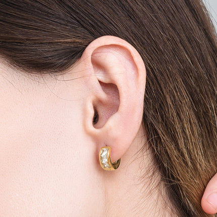 Crystal Magnetic Therapy Earrings for Women (Gold)