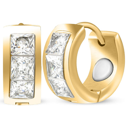 Crystal Magnetic Therapy Earrings for Women (Gold)