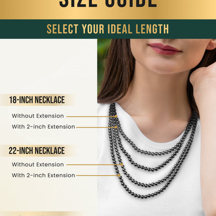 Magnetic Hematite Necklace (6mm Round Beads)