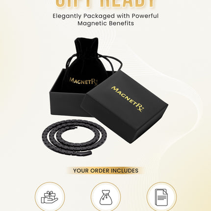 Powerful Black Titanium Magnetic Therapy Necklace