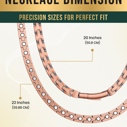 Powerful Copper Magnetic Therapy Necklace Classic Chain