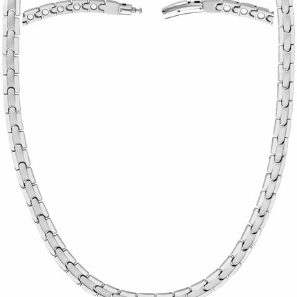 Powerful Silver Titanium Magnetic Therapy Necklace