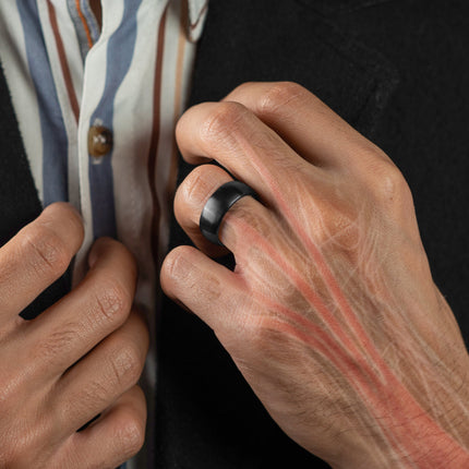 Magnetic Therapy Ring (Brushed Black)