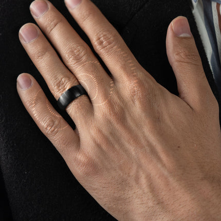 Magnetic Therapy Ring (Brushed Black)