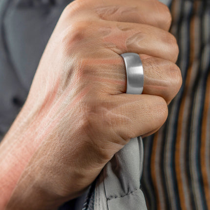 Magnetic Therapy Ring (Brushed Silver)