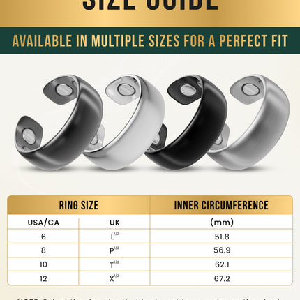 Magnetic Therapy Ring (Brushed Silver)