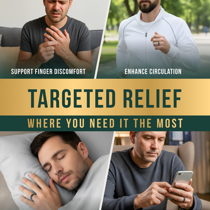 Magnetic Therapy Ring (Gunmetal Gray)