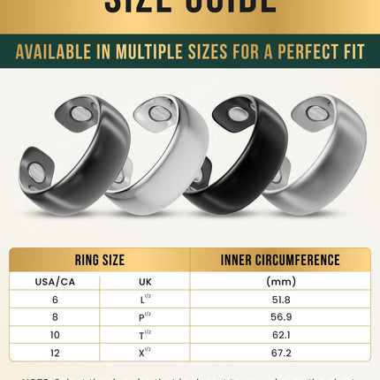 Magnetic Therapy Ring (Gunmetal Gray)