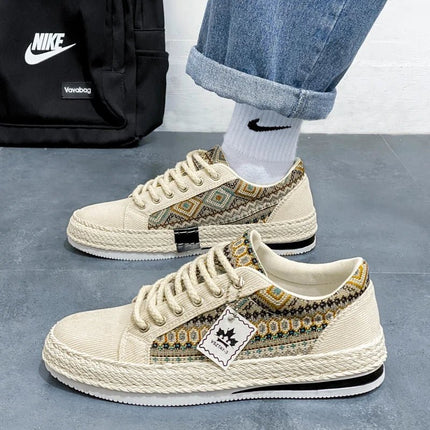 Mens Espadrilles Flat Canvas Sneakers