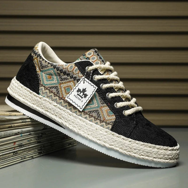 Mens Espadrilles Flat Canvas Sneakers