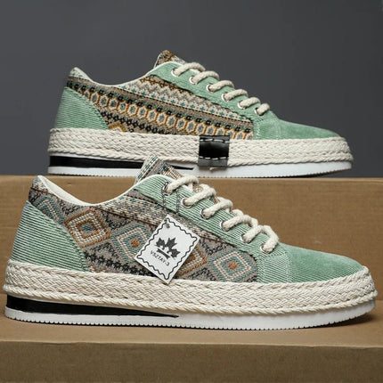 Mens Espadrilles Flat Canvas Sneakers
