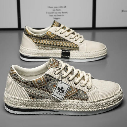 Mens Espadrilles Flat Canvas Sneakers