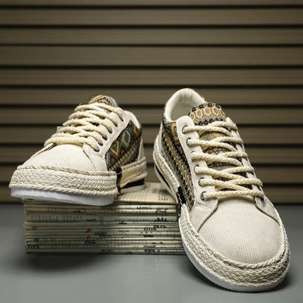 Mens Espadrilles Flat Canvas Sneakers