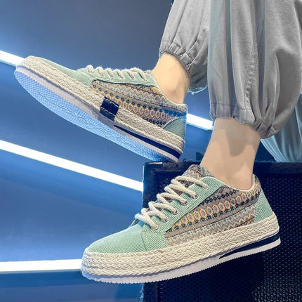 Mens Espadrilles Flat Canvas Sneakers