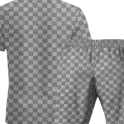 Men's Full Size Quarter Zip Short Sleeve Top and Shorts Set