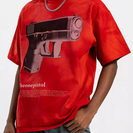 Men's Graphic Pistol Oversized T-Shirt