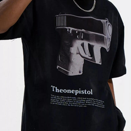 Men's Graphic Pistol Oversized T-Shirt