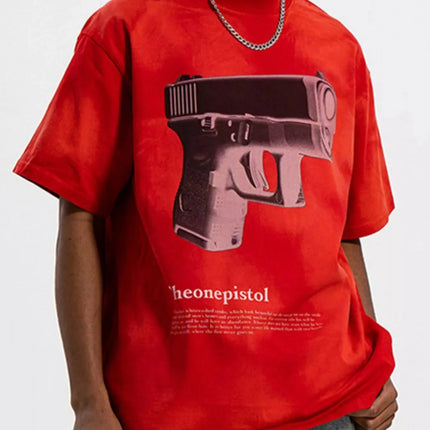 Men's Graphic Pistol Oversized T-Shirt