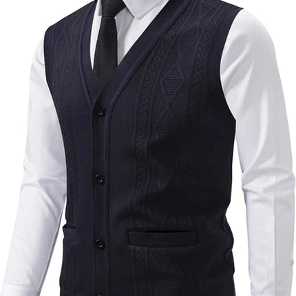 Men's Elegant Button-Down Sweater Vest
