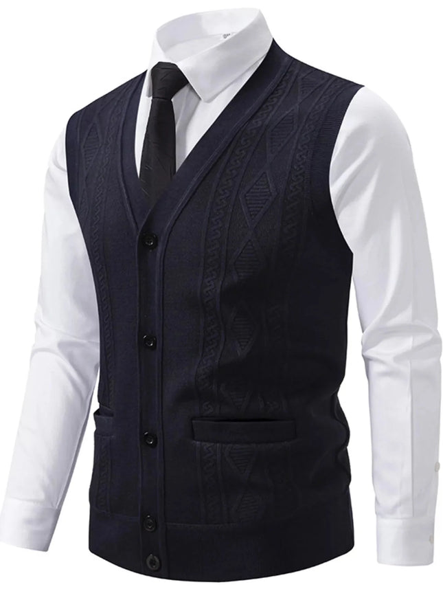 Men's Elegant Button-Down Sweater Vest