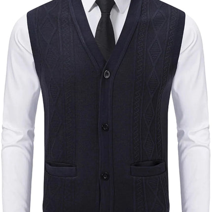Men's Elegant Button-Down Sweater Vest