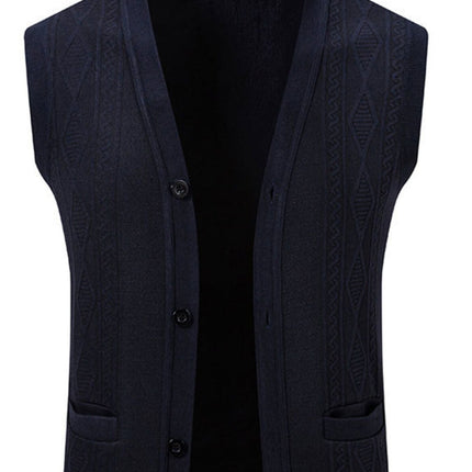 Men's Elegant Button-Down Sweater Vest
