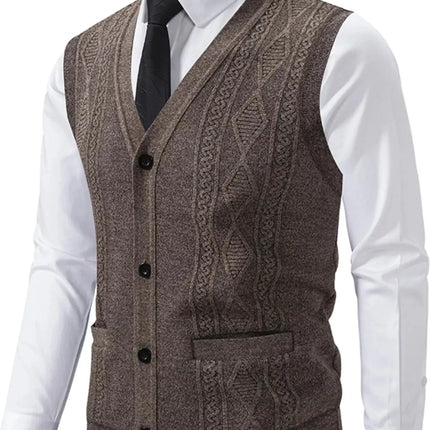 Men's Elegant Button-Down Sweater Vest